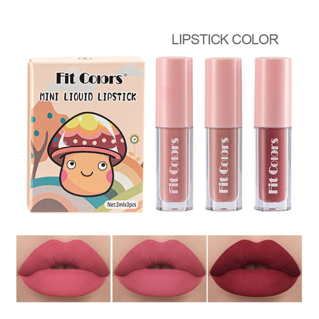 Líquido para labios Xihbxyly Melaza casera Hidrapes Mate Antiadherente Brillo labial 2 ml x 3 unidades