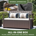 thumbnail image 6 of Uforic 70 Gallon Outdoor Storage Bench with Seat Cushion,All-Weather PE Rattan Patio Deck Boxes - Brown, 6 of 9