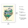 thumbnail image 2 of Northwest - By Rail Takes You Clear Across America - Vintage Railroad Travel Poster by David Klein c.1972 - Bamboo Fine Art 290gsm Paper (Unframed) 12x16in, 2 of 4