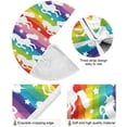 thumbnail image 2 of FMSHPON Rainbow Stripe Unicorn Star Xmas Christmas Tree Skirt Stand Mat for Holiday Party Decoration Indoor Outdoor 48 inches, 2 of 6