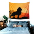 thumbnail image 3 of Sunset Lion King Tapestry, lion，sunset Style Wall Decor Home Decor Bedroom Living Room Dorm Tapestry Room Wall Hanging 60" x 51", 3 of 7
