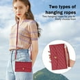 thumbnail image 3 of Phone Case for iPhone XR,Wallet Case Women 【RFID Blocking】 Crossbody Strap PU Leather Zipper with Wrist Lanyard Magnetic Flip Cover Credit Card Holder For iPhone XR, Red, 3 of 9