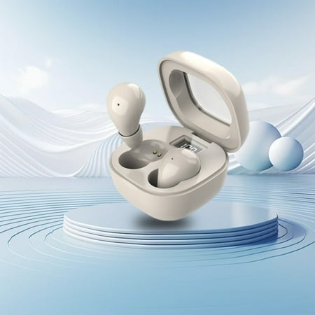 xgfhyjeh Wireless Bluetooth Earbuds Waterproof Noise Cancelling Ear Buds with Charging Case Cheap Small Mini Status Audio True In Ear Headphones for Gaming Sport Sleeping
