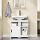 thumbnail image 2 of Mueble para Baño Armario Baño Lavabo Mueble Bajo Lavamanos Armario Organizador Pedestal Sink Cabinet Ideal para Almacenamiento y Organización del Baño(Desagüe al Suelo, Blanco FRG128-II-W), 2 of 2