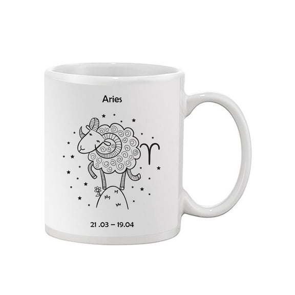 Cute Aries Sign. Mug  -Image by Shutterstock,