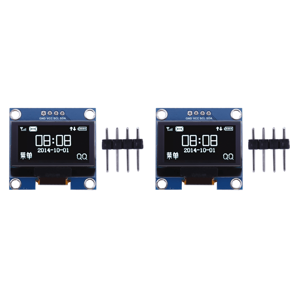 Lot De 2 Écrans OLED 128x64 SSH1106 Blanc - Module Affichage Arduino Raspberry Pi STM32 Super Économe