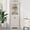 Beige, variant on Bellemave 69" Tall Corner Cabinet, Freestanding Pantry Storage Cabinet with 2 Doors, 4-Tier Fluted Display Cabinet for Bathroom Living Room Home Office Hallway (Beige)