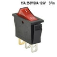 thumbnail image 2 of Rocker Switch 15A 250V 20A 125V RED ON-OFF-ON 3 Pin, 2 of 6
