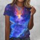 thumbnail image 5 of Blusas para las Mujeres Casual de Manga Corta Cuello Redondo Estampado de Poliéster Blusa, Top de Moda para la Primavera Verano Diario Y Fiesta, 5 of 8