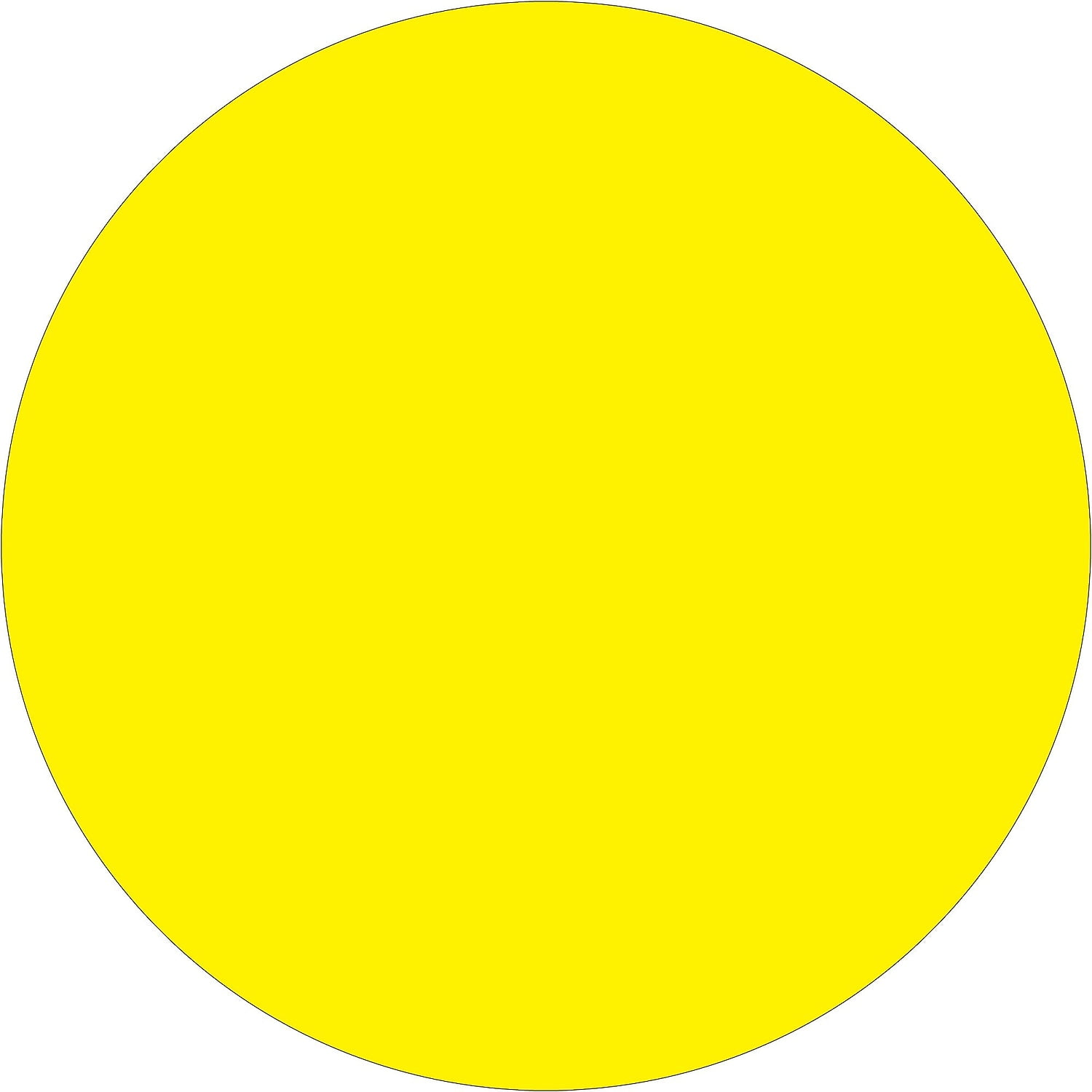 Tape Logic Inventory Circle Labels 3/4' Fluorescent Yellow 500/Roll DL610L