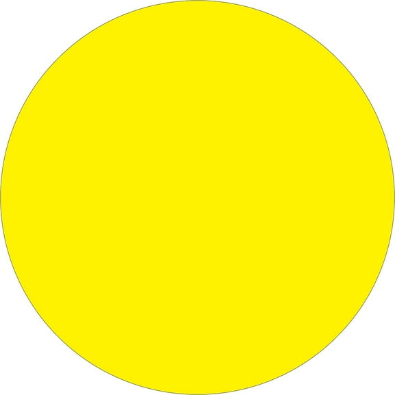 Tape Logic DL1389FY 1 in. Circle - Fluorescent Yellow Removable Labels - Roll of 500
