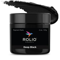 Rolio - Black Pigment Paste for Epoxy Resin, Deep Black, 2oz Jar - Resin Pigment, Epoxy Resin Dye Paste, Epoxy Paint, Resin Paste Pigment, Epoxy Resin Color Pigment Paste, Mica Powder Paste