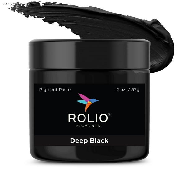 Rolio - Black Pigment Paste for Epoxy Resin, Deep Black, 2oz Jar - Resin Pigment, Epoxy Resin Dye Paste, Epoxy Paint, Resin Paste Pigment, Epoxy Resin Color Pigment Paste, Mica Powder Paste
