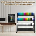 thumbnail image 6 of Heavy Duty 3D Printer Filament Storage Rack, 4-Tier Metal Spool Organizer for ABS/TPU, Rolling Design with Wheels for Studio Workshops, Office Labs, and Maker Spaces, 6 of 9