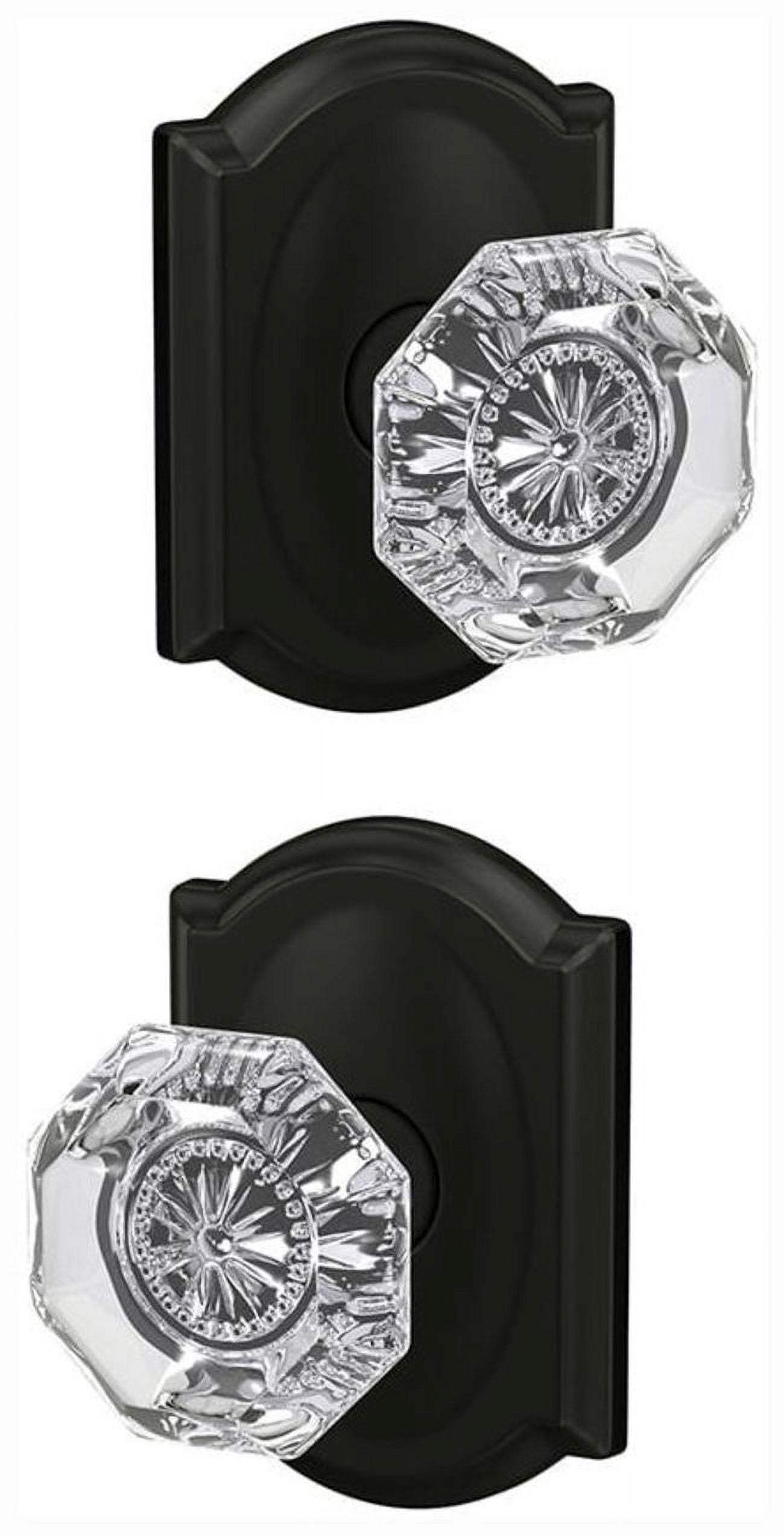 Schlage FC21ALX622CAM Custom Alexandria Passage & Privacy Door Knob Set - Black
