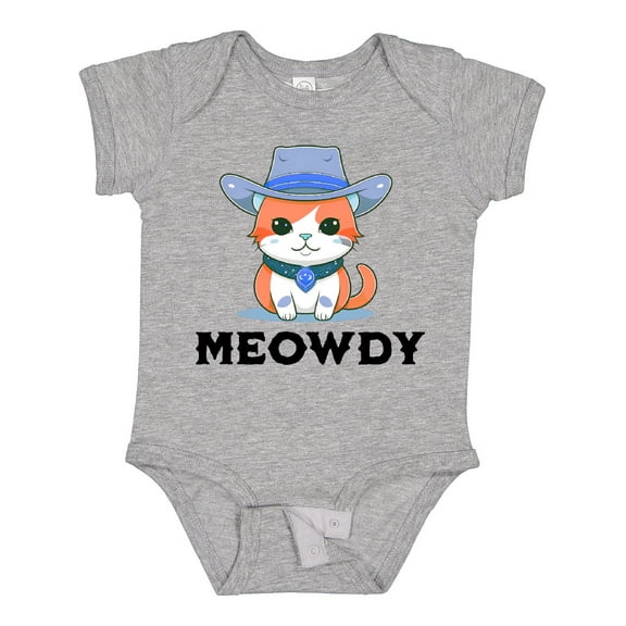 Inktastic Cowboy Cat Meowdy Boys or Girls Baby Bodysuit