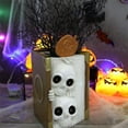 thumbnail image 4 of Maceta de resina con forma de cabeza de libro y esqueleto, creativa, para escritorio de interior y hogar, con forma de cabeza de fantasma, para Halloween, 4 of 6