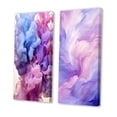 thumbnail image 3 of Designart "Red Blue Ink Waves Pure Abstraction III" Abstract Liquid Ink Wall Art Set Of 2 - Modern Purple Gallery Wall Set For Home Decor, 3 of 6