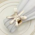 thumbnail image 4 of AMERTEER 6Pcs fork Spoon Towel Napkin Ring Hotel Wedding Party Dinning Table Home Decor, 4 of 10