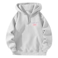 thumbnail image 4 of LEKDFST Faith Over Fear Zip Up Hoodie Women Christian Trendy Graphic Oversized Sweatshirt Long Sleeve Casual Tops White L, 4 of 5
