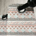 thumbnail image 4 of Ambesonne Geometric Grommet Curtain, Tribal, 50" x 63", Orange Mint Grey, 4 of 6