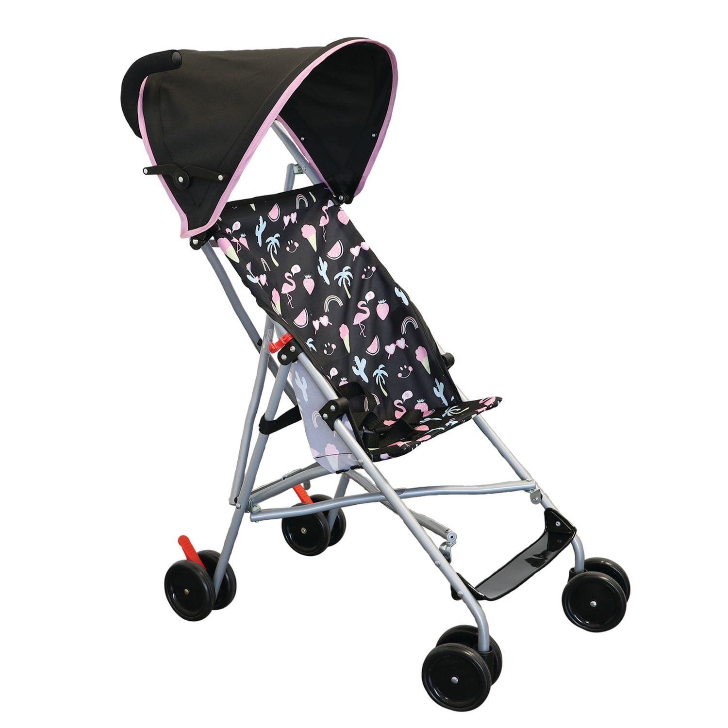 Bily Umbrella Stroller - Pink Ice Cream, 35.5"H x 16"W x 27.5"D