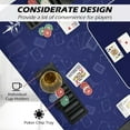 thumbnail image 4 of 72 x 36 Inch Foldable Poker Table Top, 8-Player Texas Poker Table Topper, Deluxe Anti-Slip Rubber Poker Card Tabletop Layout w/Cup Holders & Carrying Bag for Family Games Casino (Black), 4 of 8
