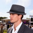thumbnail image 4 of BadPiggies Elegant Fedora Hat for Men Women Short Brim Roll Up Trilby Hats with Embellishment Band (Gray), 4 of 7