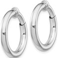 thumbnail image 2 of Sterling Silver Rh-Plated 3X15mm Non-Pierced Hoop Earrings (21 X 21) Made In Turkey qe8561, 2 of 5
