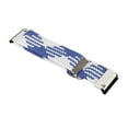 thumbnail image 4 of Correa de nailon trenzado para reloj deportivo, ajustable, de repuesto, para Spartan HR Baro, color azul y blanco., 4 of 14