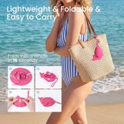 HECCEI Infant Sun Hat UPF 50+ Sun Protection Hat Summer Caps, 6-24 Months, Pink