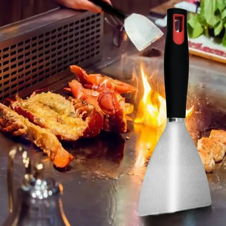 

Yesbay Teppanyaki Spatula Frying Spatula Resistance Griddle Spatula Metal Spatula Set