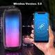 thumbnail image 4 of Bocina Bluetooth con Luces LED Multicolor, 9 Efectos de Iluminación, Radio FM, Entradas para USB, Tarjeta TF y AUX, Conexión TWS, Llamadas Manos Libres, Color Blanco, 4 of 7