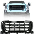 thumbnail image 3 of LABLT Front Bumper Hood Grille Upper Glossy Black Replacement for GMC Sierra 1500 2019-2021, 3 of 8
