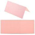 thumbnail image 2 of ELAYARD 25pcs Tented Shape Table Tent Cards Pink Pearlescent Paper Stable Standing for Weddings, 2 of 7