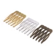 thumbnail image 3 of 10 pieces/lot 8 Teeths Metal Hair Side Combs Clips for DIY Jewelry Finding Crafts,Hair Jewellery Fashion Accessory for Women and Girls,Wedding DIY Charm Barrettes (Gold, 44mm(1.73 inch)-8 Teeth), 3 of 4