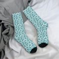 thumbnail image 5 of Rateoe Teal turquoise shell for Women Casual Calf Socks - Cute Crew Socks - Thin Soft Above Ankle Socks Size 5-11, 5 of 6