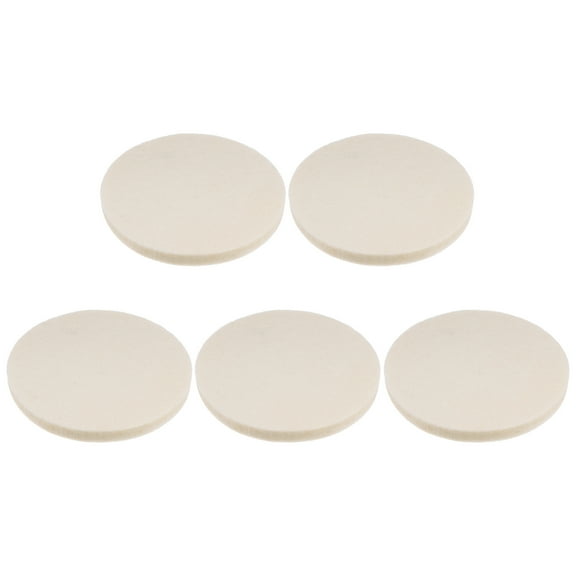 5Pack Wool Felt Polishing Pads, 4 inch Buffing Wheel Polish Pad Flocking Hook & Loop Back