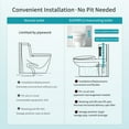 thumbnail image 5 of Macerating Toilet with 600Watt Macerator Pump, Upflush Toilet For Basement with Extension Pipe,Round Bowl,Toilet Tank and Macerator Pump with 4 Water Inltes for Kitchen Sink, Bathroom, 5 of 9