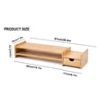 thumbnail image 4 of Monitor Stand Riser Desk Organizer-Bamboo 2 Tier Laptop Stand with Drawers, Adjustable Desktop Storage Organizer for Computer, Printer, Cellphone-Use in Office,Home/Reduce Neck &Eye Strain(Basic), 4 of 15