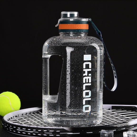 Djiypn 2.2 Liter Water Bottles - Half Gallon Water Bottle - Ideal for Gym, Big Water Jug, Reusable Sports Bottle with Measurements Marked Drink Container (2.2L 74oz Blue Water Jugs)