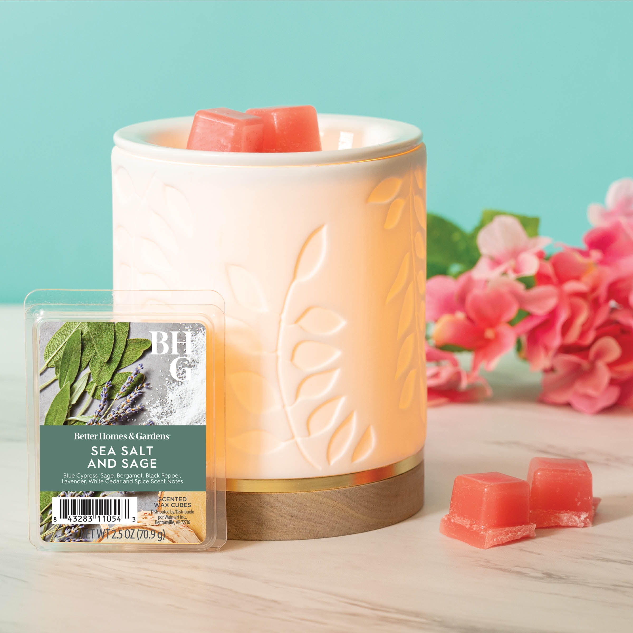 Sea Salted Sage Scented Wax Melts, Better Homes & Gardens, 2.5 oz (1-Pack)