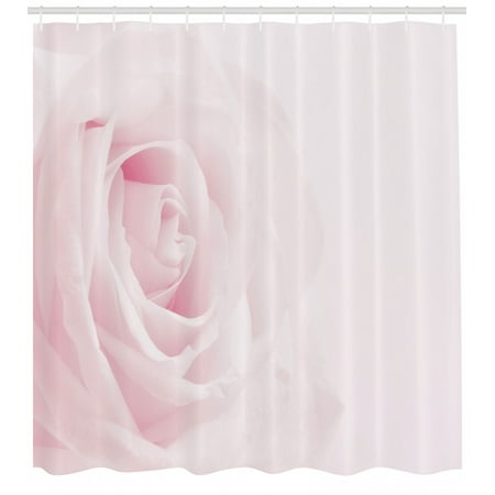Rose Shower Curtain Pink Rose Close Up With Soft Blur Focus Fresh