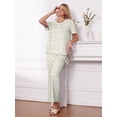 thumbnail image 2 of MINTREUS Pajama Sets for Women Short Sleeve Sleepwear Button Down Pjs Soft 2 Piece Lounge Sets with Pockets, 2 of 7