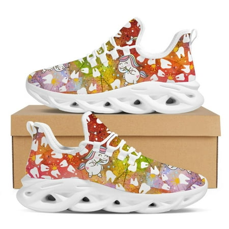 

Fashion Shock Absorbing Women Nursing Shoes Cartoon Teeth Toothbrush Luxury Design Flat Sneakers Protect Teeth Running Shoes