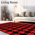 thumbnail image 2 of ODIKA 5'x7' Machine Washable Non-Slip Area Rug, Festive Plaid Holiday Duo with Classic Check High Traffic Rug with Pad, Red, 627564, 2 of 8