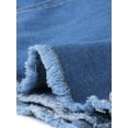 thumbnail image 5 of NOMADIC NOOK Women's Plus Size Outfits Classic Washed Front Frayed Denim Jacket 2 PCS, 5 of 6