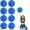 Mixed Blue, variant on 8 Pcs Cheerleading poms,pom poms Cheerleading with Finger Holes Metallic Foil Cheer Pom Pomsfor Dance, Matches, Team Spirit Sports (Mixed Blue)