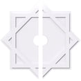 thumbnail image 4 of 24"OD x 5"ID x 13 1/4"C x 1"P Axel Architectural Grade PVC Contemporary Ceiling Medallion, Two Piece, 4 of 7