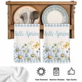 thumbnail image 5 of Blue Daisy Floral Kitchen Towels Set of 4, Spring Country Flower Butterflies Plaid Absorbent Dish Towels for Kitchen, Microfiber Hand Towel, Quick Drying Tea Towel for Cleaning Decorative Dishcloths, 5 of 7